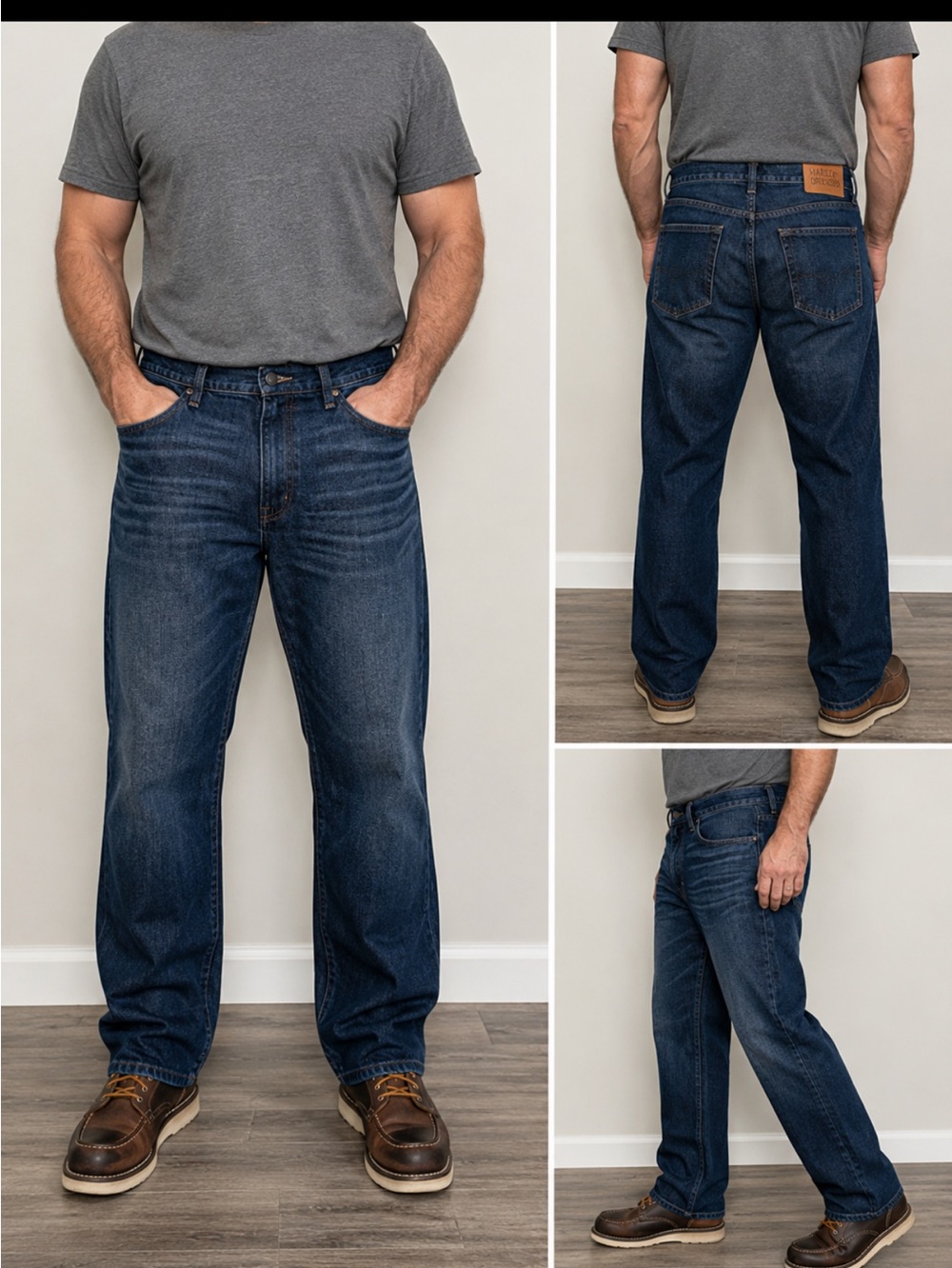 Harley-Davidson Dark Blue straight Relaxed Jeans size 36